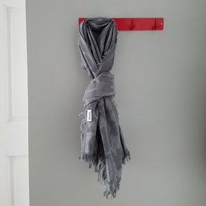 MOSCHINO logo lettering light scarf gray